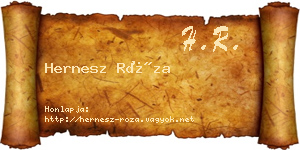 Hernesz Róza névjegykártya